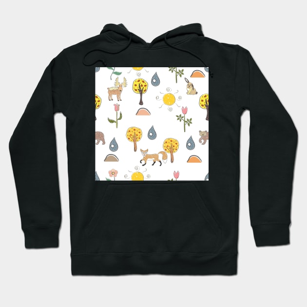 Animal Pattern Hoodie by Countryside